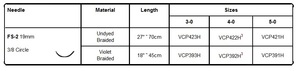 vicryl plus 3-0 met fs-2 19mm naald 45cm / vcp393h 3-0 36st