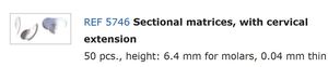 quickmat sect.matrix.molar deep 0.04mm/6.4mm+ext.