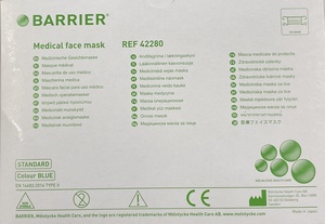 barrier medical mondmasker type 2 blauw koord