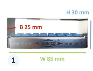 horico borenstandaard rvs 16 boren/w85xb25xh30mm