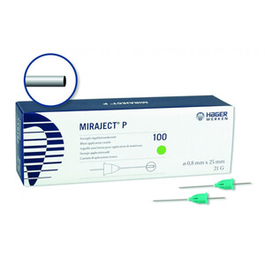 miraject p 0.8x25mm stompe blunt needle/duraphat