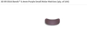 3d xr slick bands 5.4mm purple small molar bands