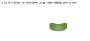 3d xr slick bands 6.4mm green large molar bands