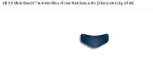 3d xr slick bands 6.4mm blue molar w/ext. bands