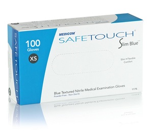 safetouch advanced slim blue nitril pf small