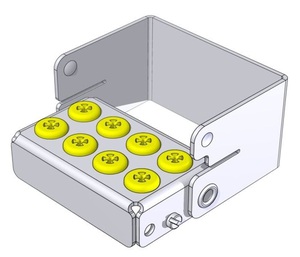 nichrominox borenblok plug'in 8 gats geel