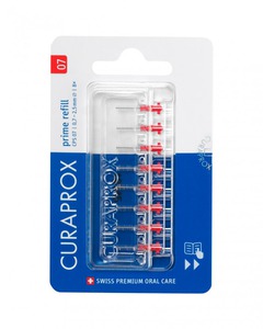 curaprox cps 07 prime refill 0,7/2,5mm rood