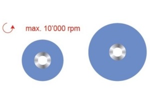 maxflex pop-on discs blauw/grof contouring 10mm