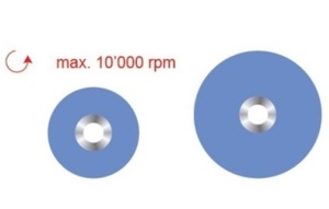 maxflex pop-on discs blauw/grof contouring 14mm