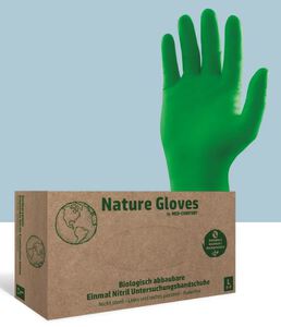 nature nitrile handschoenen pf bio groen small