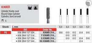 edenta diamantsteen fg836kr/008 round edge cyl 6mm