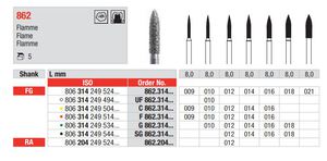 edenta diamantsteen fg c862/010 flame 8mm