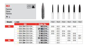 edenta diamantsteen fg c863/012 flame 10mm