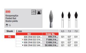 edenta diamantsteen fg 899/021 (pointed bud)