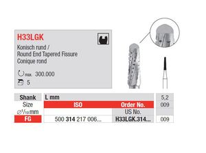 edenta hm boren conisch rond fg h33lgk/009 5,2mm