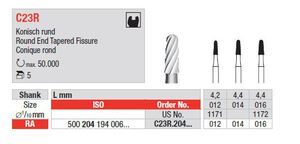 edenta tc burs hardmetaal c23r/012 ra 4,2mm