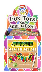 speelgoed scratch art set jungle 8,5x8,5cm